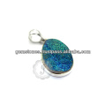 925 Sterling Silver Necklace Druzy Silver Necklace For Birthday Gift